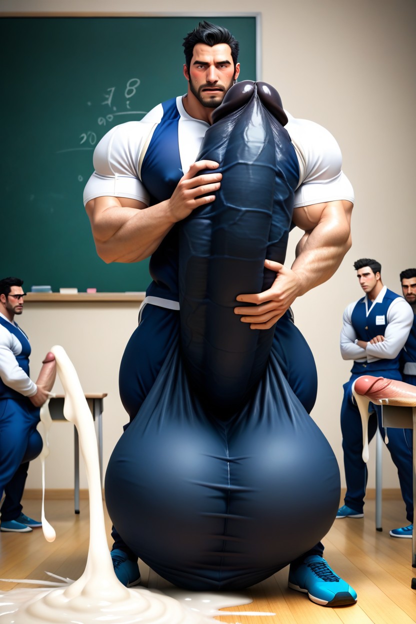 Only Men, Laboratory, Uncut Hyper Cock Bigger Than Leg ゲイAIポルノ