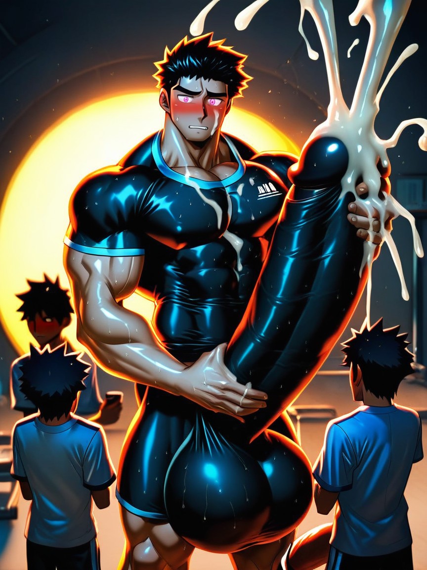 Penis Base Realistically Attached To Crotch, Hands Fondling Massive Balls, Teacher 게이 AI 포르노