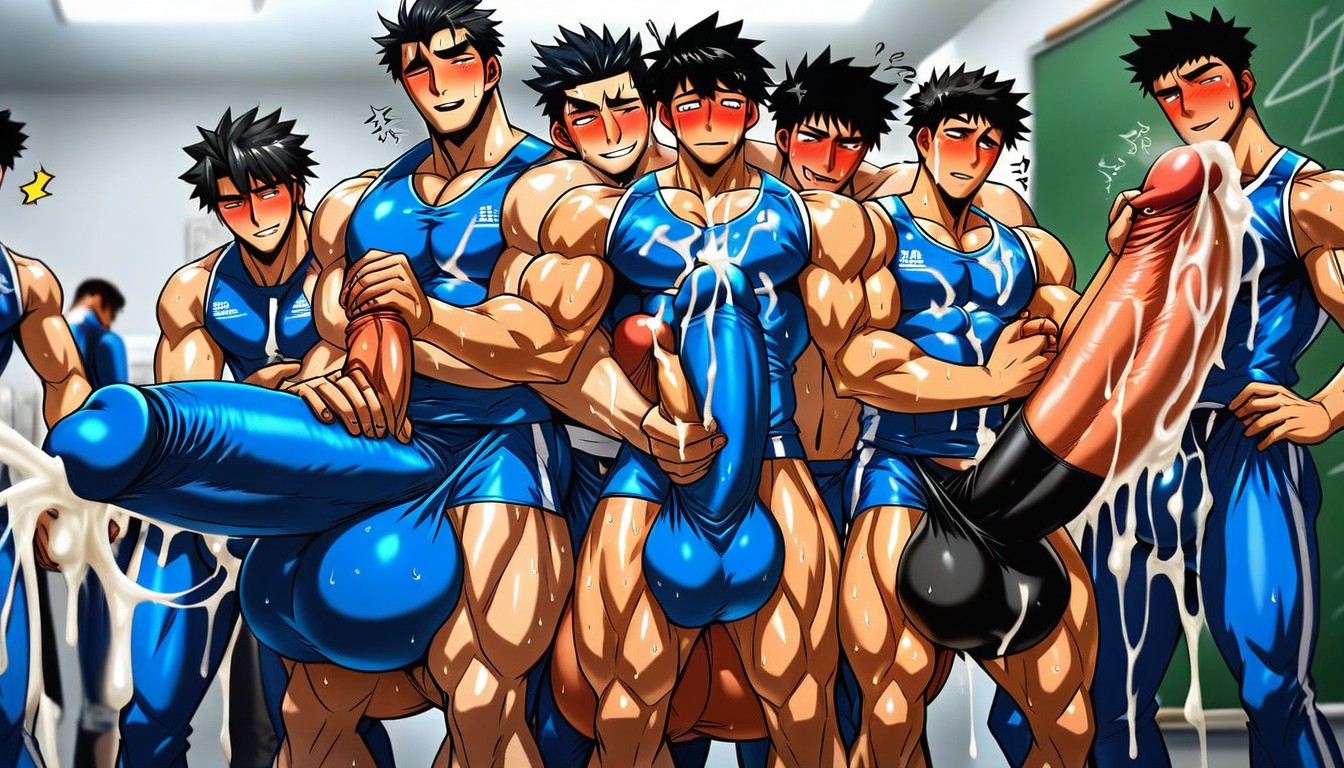 Uncut Hyper Cock Bigger Than Leg, Erect Mega Bulge, Gigantic Hyper Balls 게이 AI 포르노