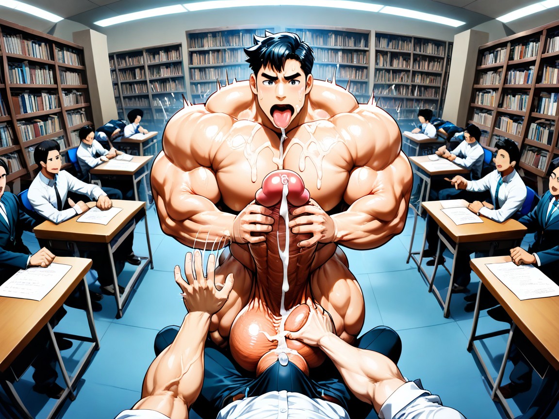 하향식, K, Black Hair 게이 AI 포르노