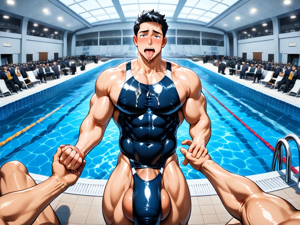 Black Hair, Hugging Cock, Penis Base Realistically Attached To Crotch 게이 AI 포르노