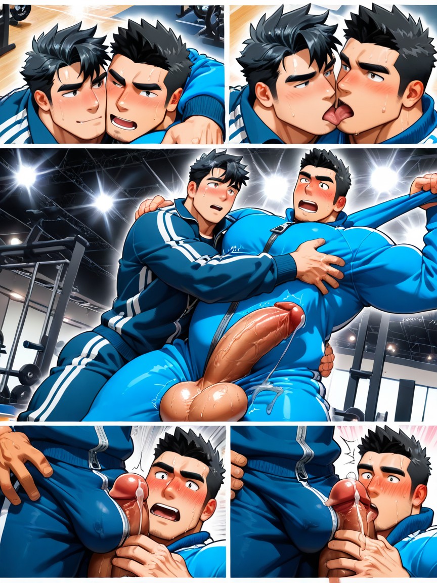 Movement Lines, Hugging Cock, On Stage ゲイAIポルノ
