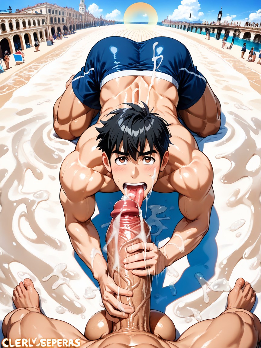 Male Only, Cock Bigger Than Body, Gigantic Uncut Hyper Penis 게이 AI 포르노