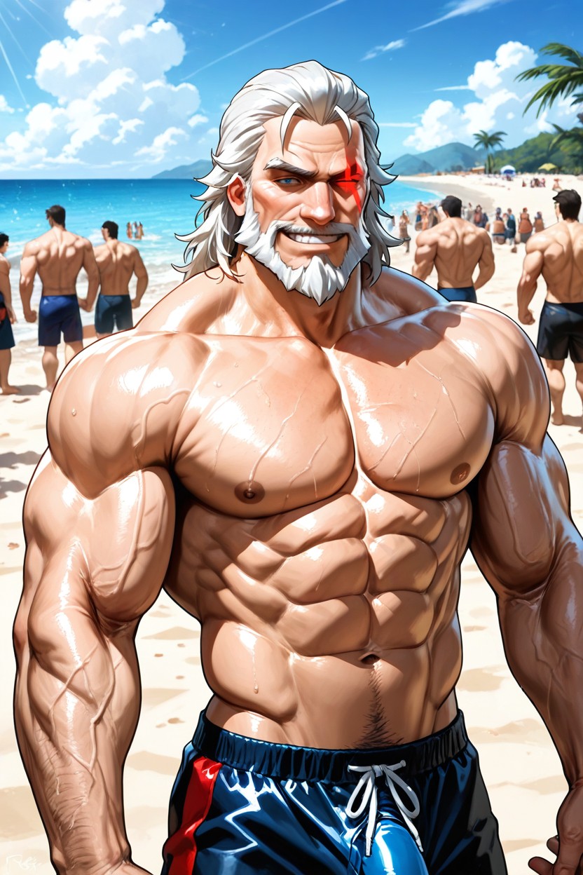 Broad Shoulders, 巨大, Muscular And Abs Exposed AI同性恋黄片