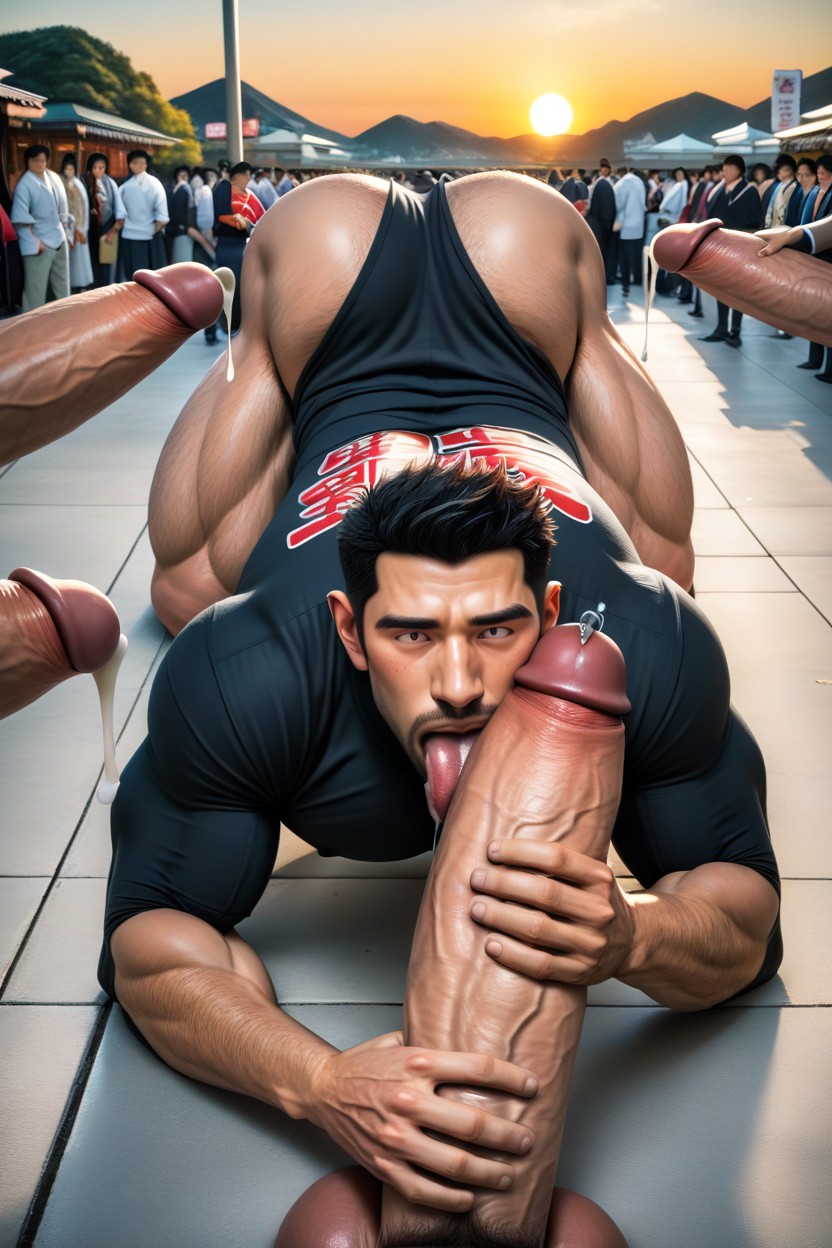 Pubic Hair, Circle Jerk, Many Hyper Dicks AI Gay Porn