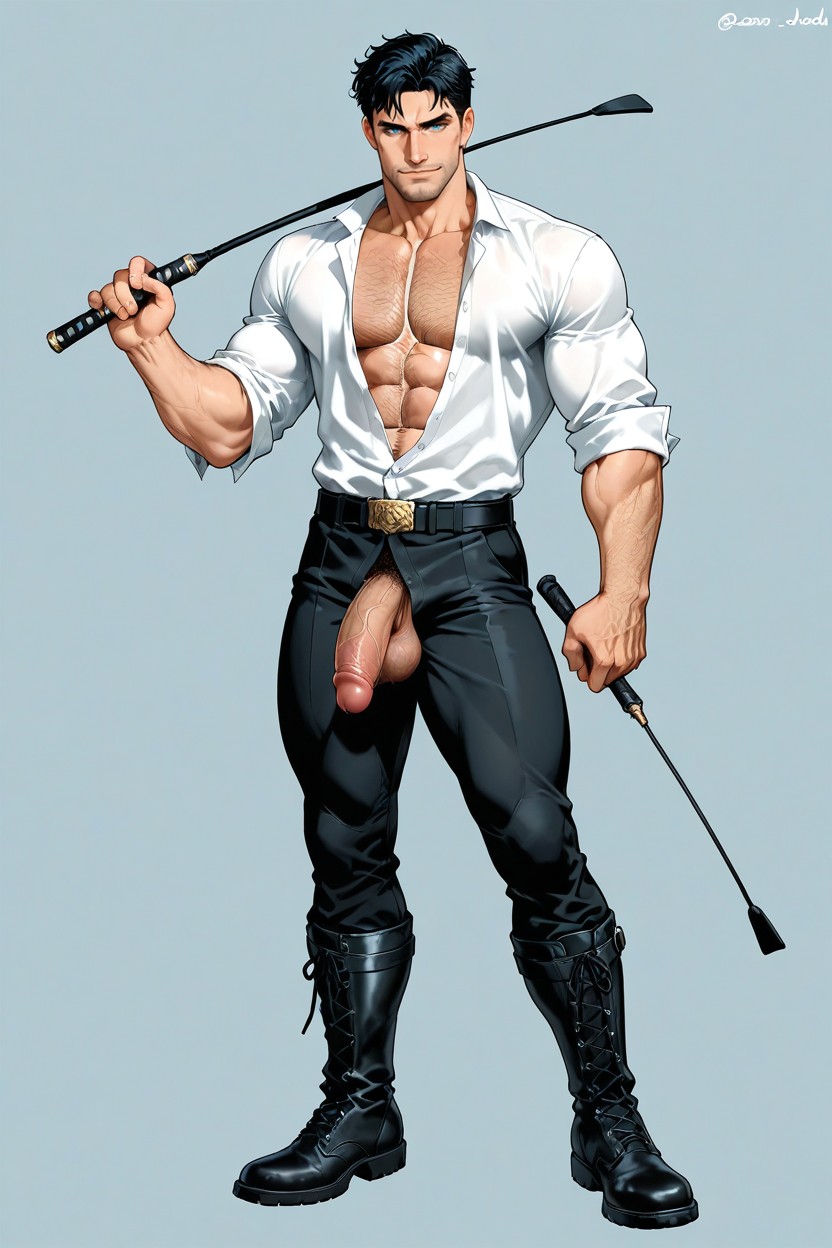 딱 맞는 체형, 25+, Showing His Thick 게이 AI 포르노