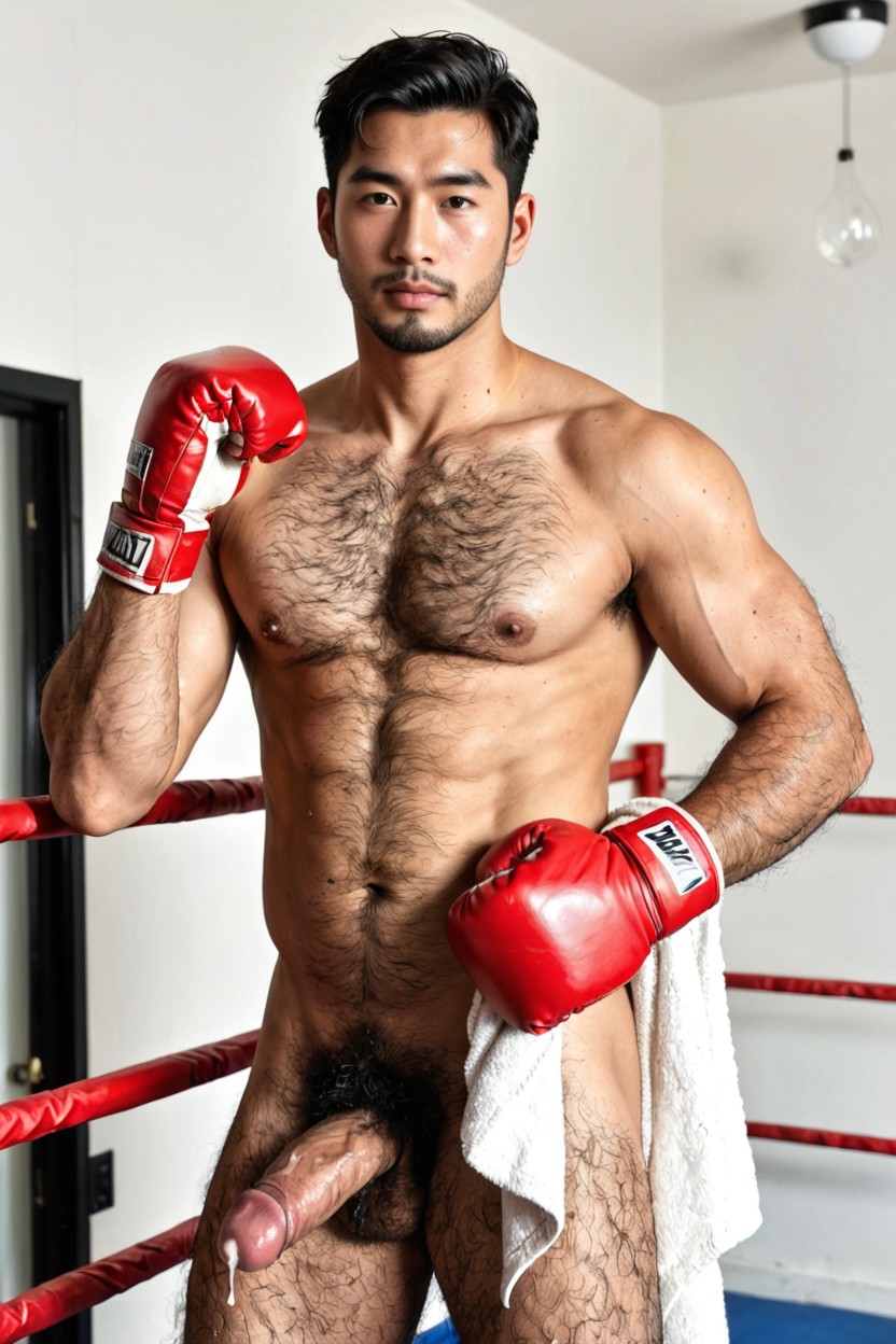 Hyper Hairy Pubes, Black Hair, Extreme Hairy Chest 게이 AI 포르노