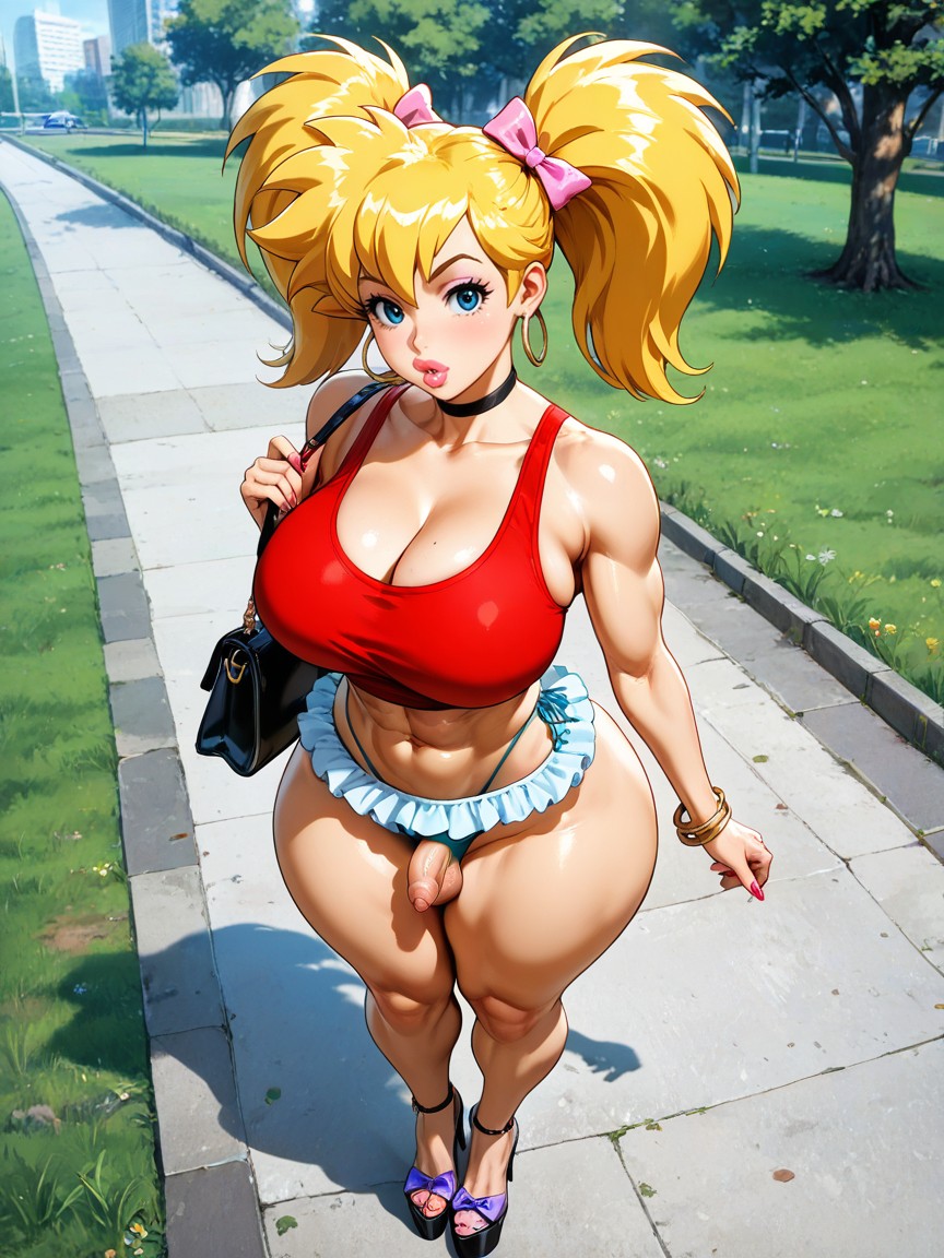 Filled Lips, Choker, Wide Hips 게이 AI 포르노