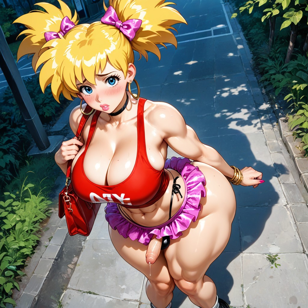 Very Sexy, Standing, Frilly Tutu Skirt 게이 AI 포르노