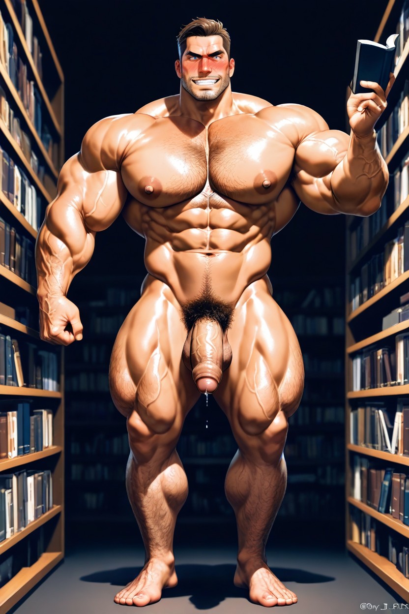 Muscular, Hyper Nipples, Detailed Face Porno IA Gay