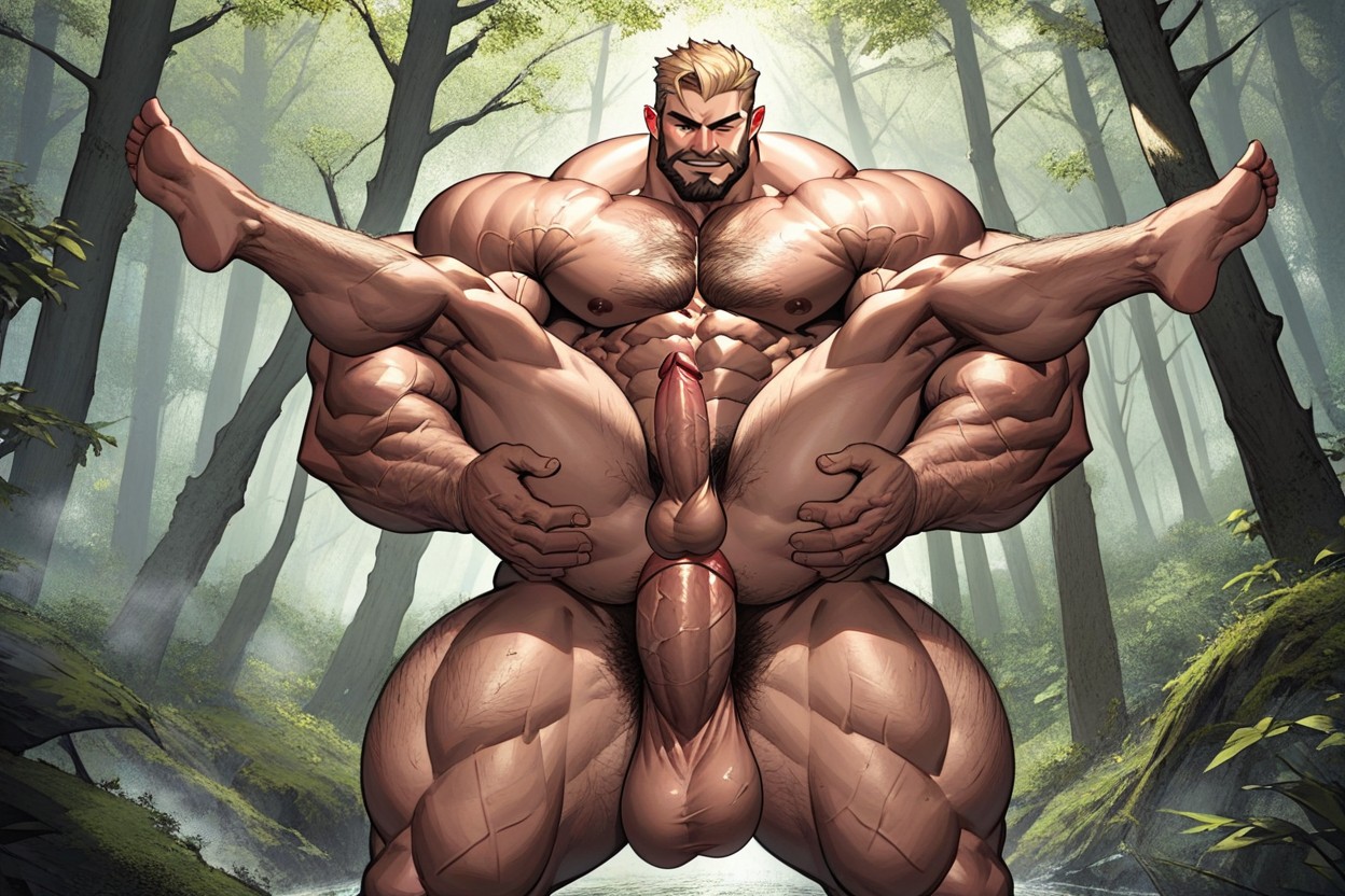 Bodybuilder And Fairy, Blond Male Fairy, Only Males Porno IA Gay