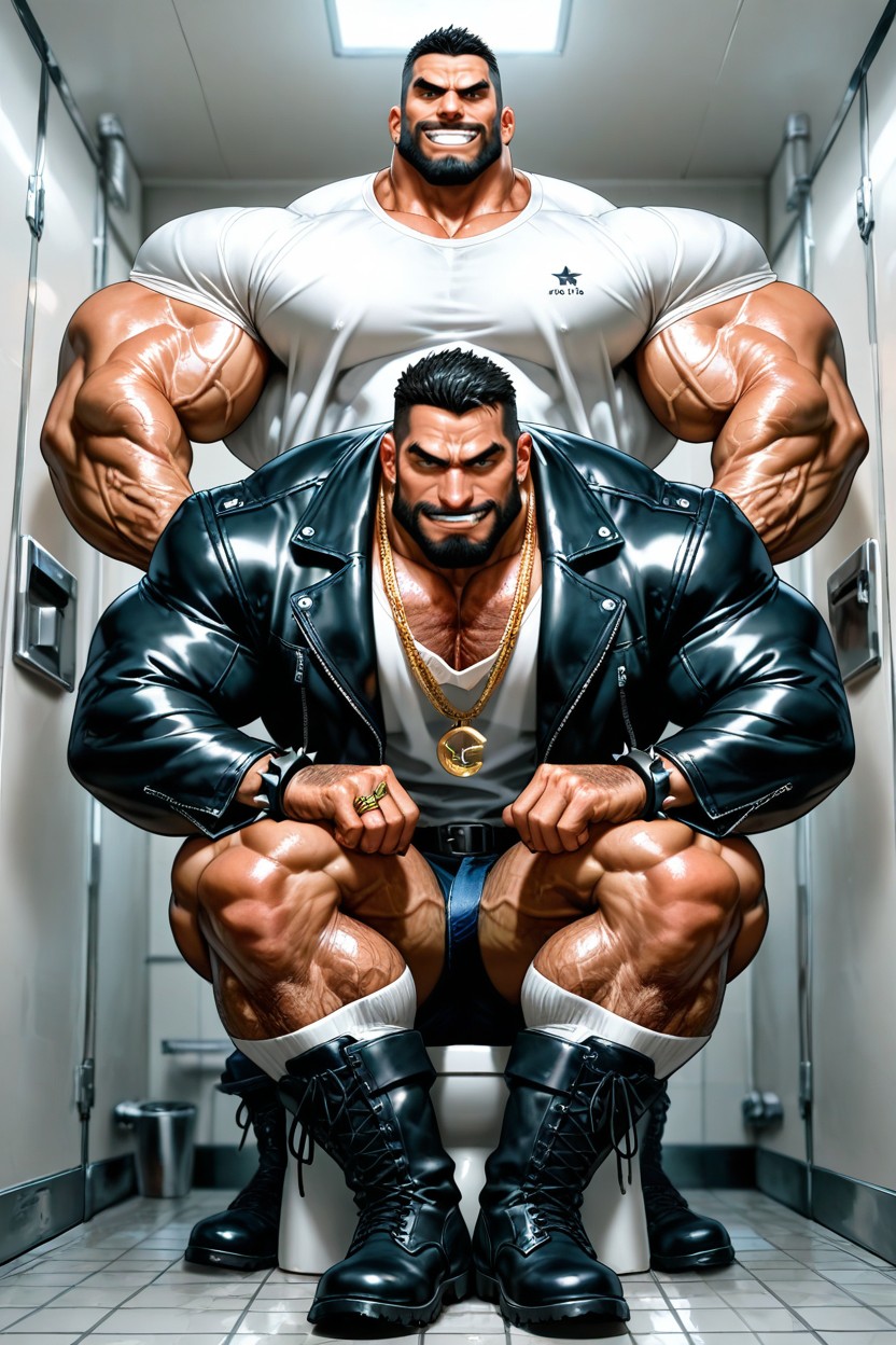Hairy Body, Hairy Chest, Muscular Legs AI同性戀黃片