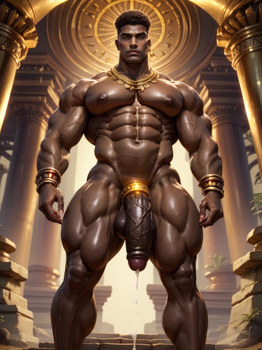 Naked Hunky Male Bodybuilder, 18+, В Жару ИИ гей порно