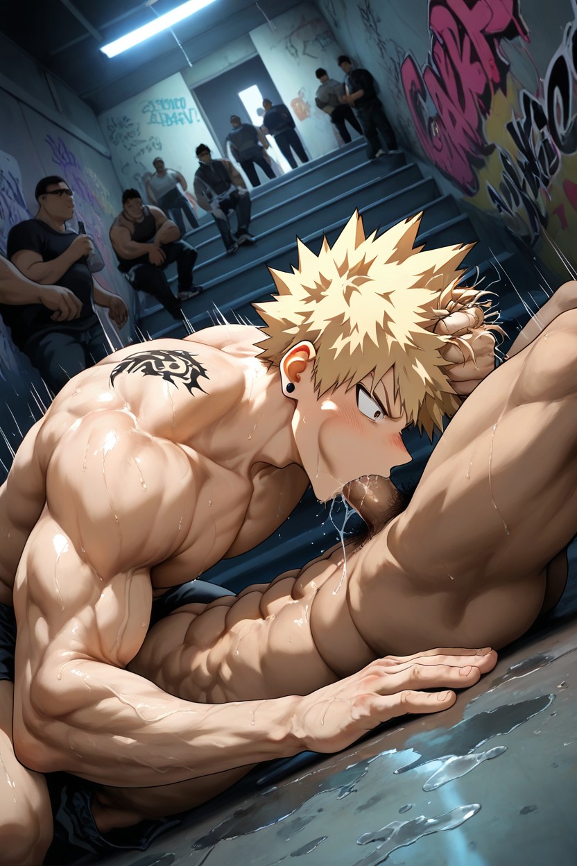 Saliva Everywhere, Muscular Pecs, Facefuck AI同性戀黃片