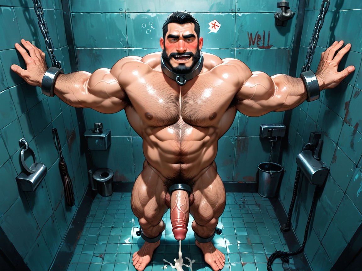 Asian Man, Hairy Stomach, Injuried AI同性戀黃片