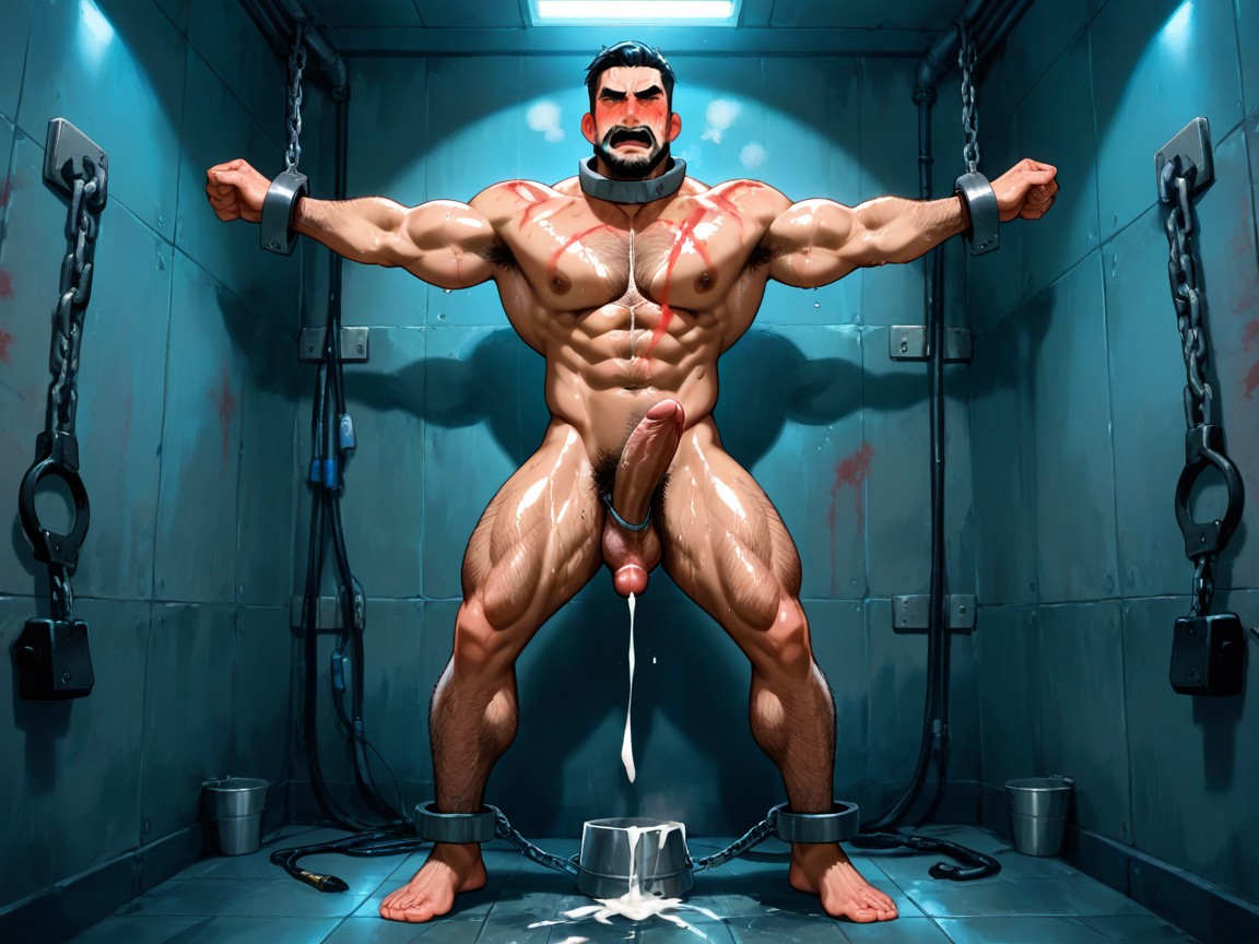 Jaculation, Huge Pecs, Restrained Porno IA Gay