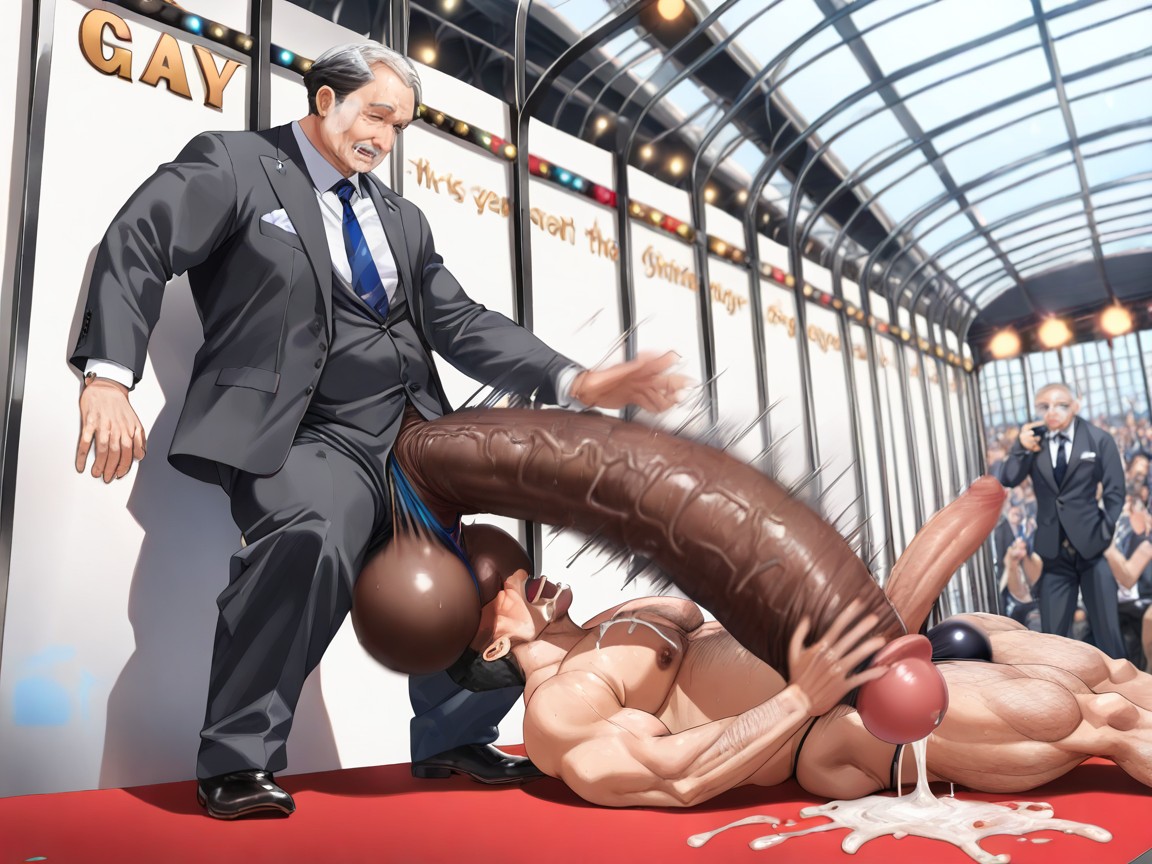 Gigantic Uncut Hyper Penis, Academics, Cum On Face And Chest ИИ гей порно