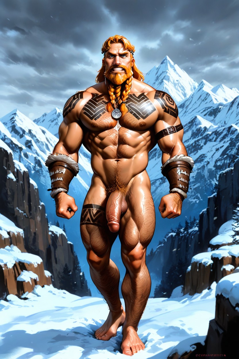Deep Set Intense Blue Grey Eyes, Nordic Alpha Male, Visible Abdominal Definition Porno gay IA