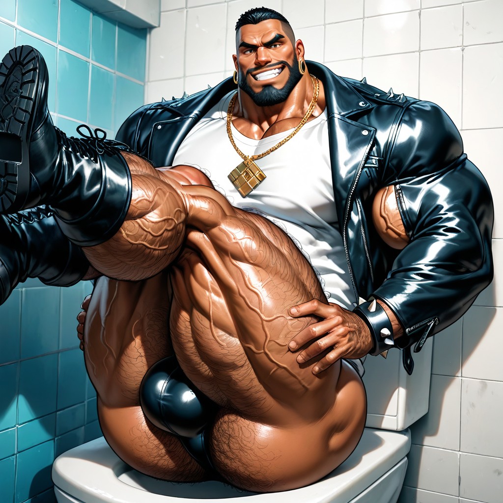 Square Jaw, Muscles Surdimensionnés, White Socks Porno IA Gay