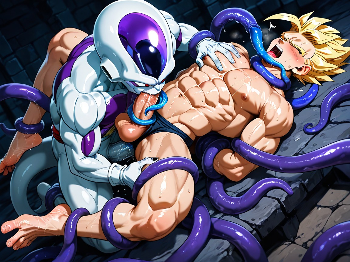 Kraken Licking Gohan Ass, Sweaty, Donjon Porno IA Gay