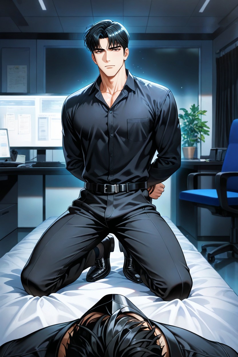 Black Office Shirt, White Body, White Body AI同性戀黃片