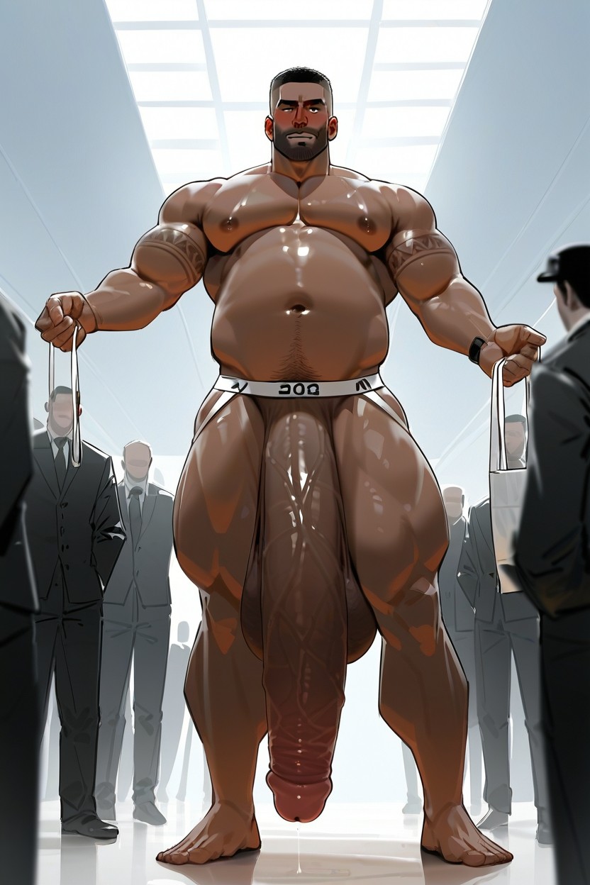 Dick Is Super Thick, Cuerpo Completo, Oversized Penis Porno gay IA