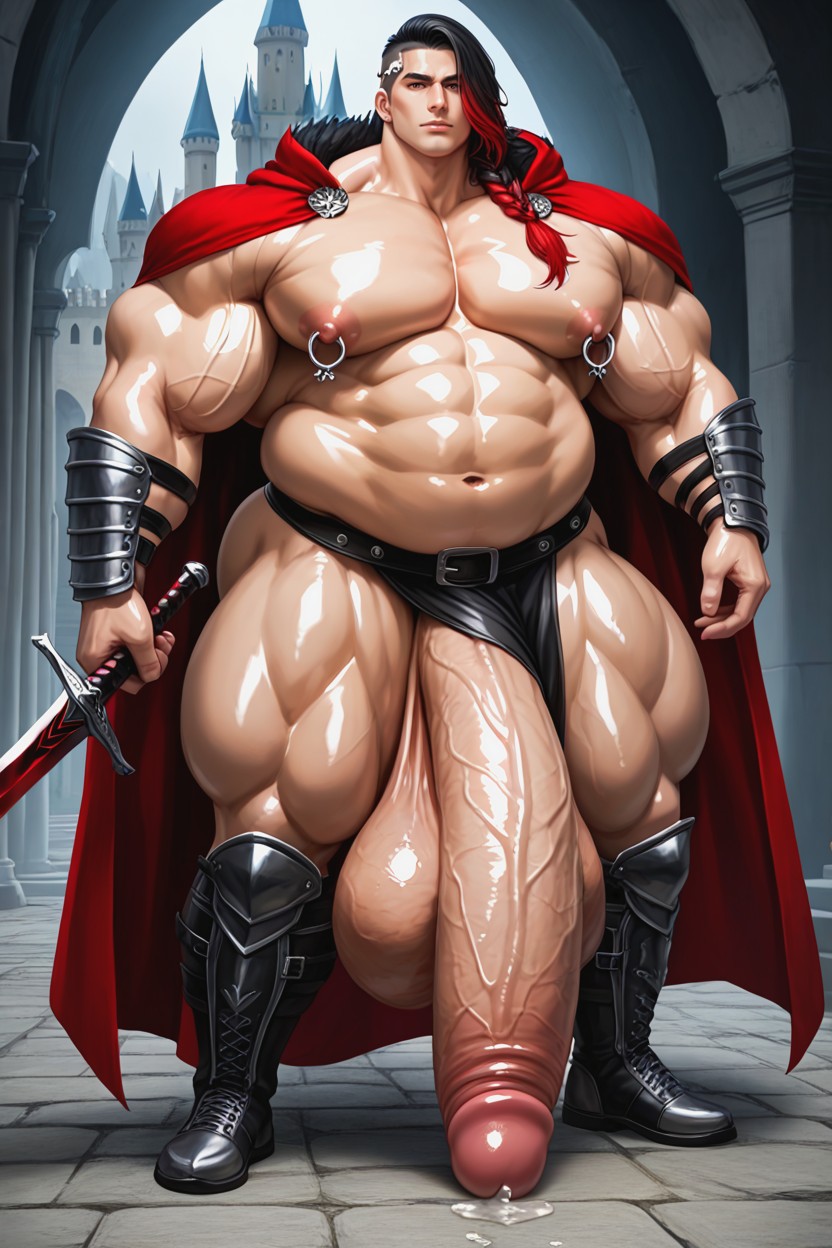 Fantasy Castle Setting, Nipple Rings, ダンジョン ゲイAIポルノ
