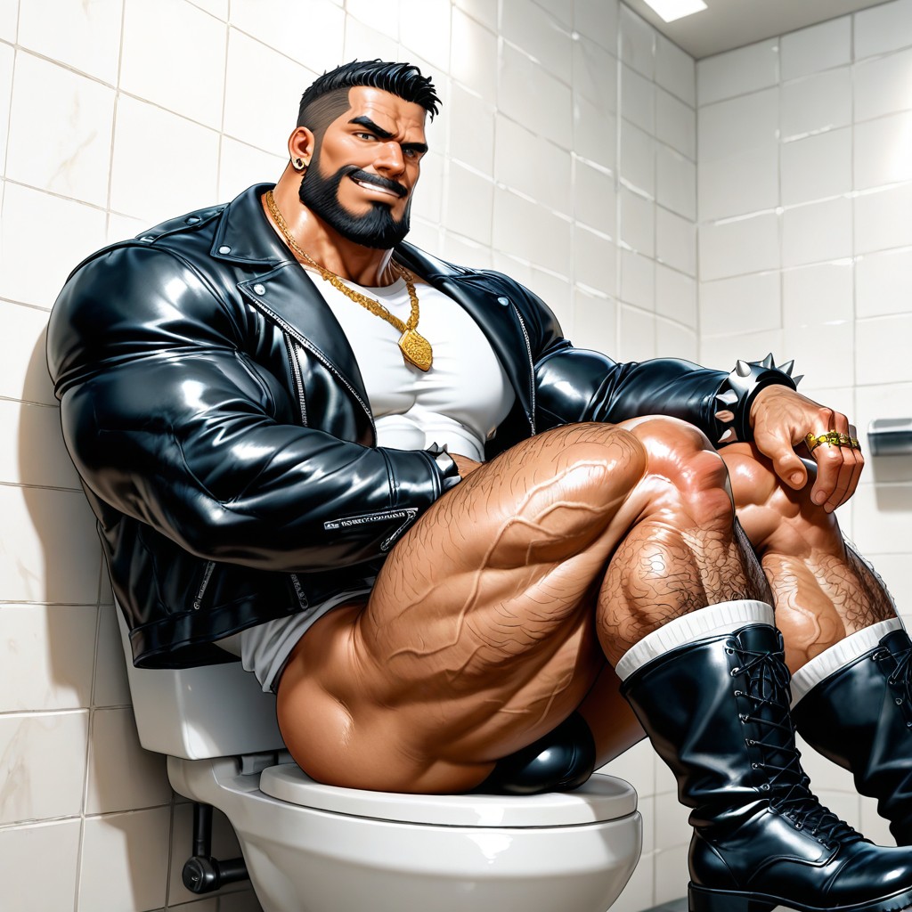 High Definition, Detailed Muscles, Long Black Beard AI同性戀黃片