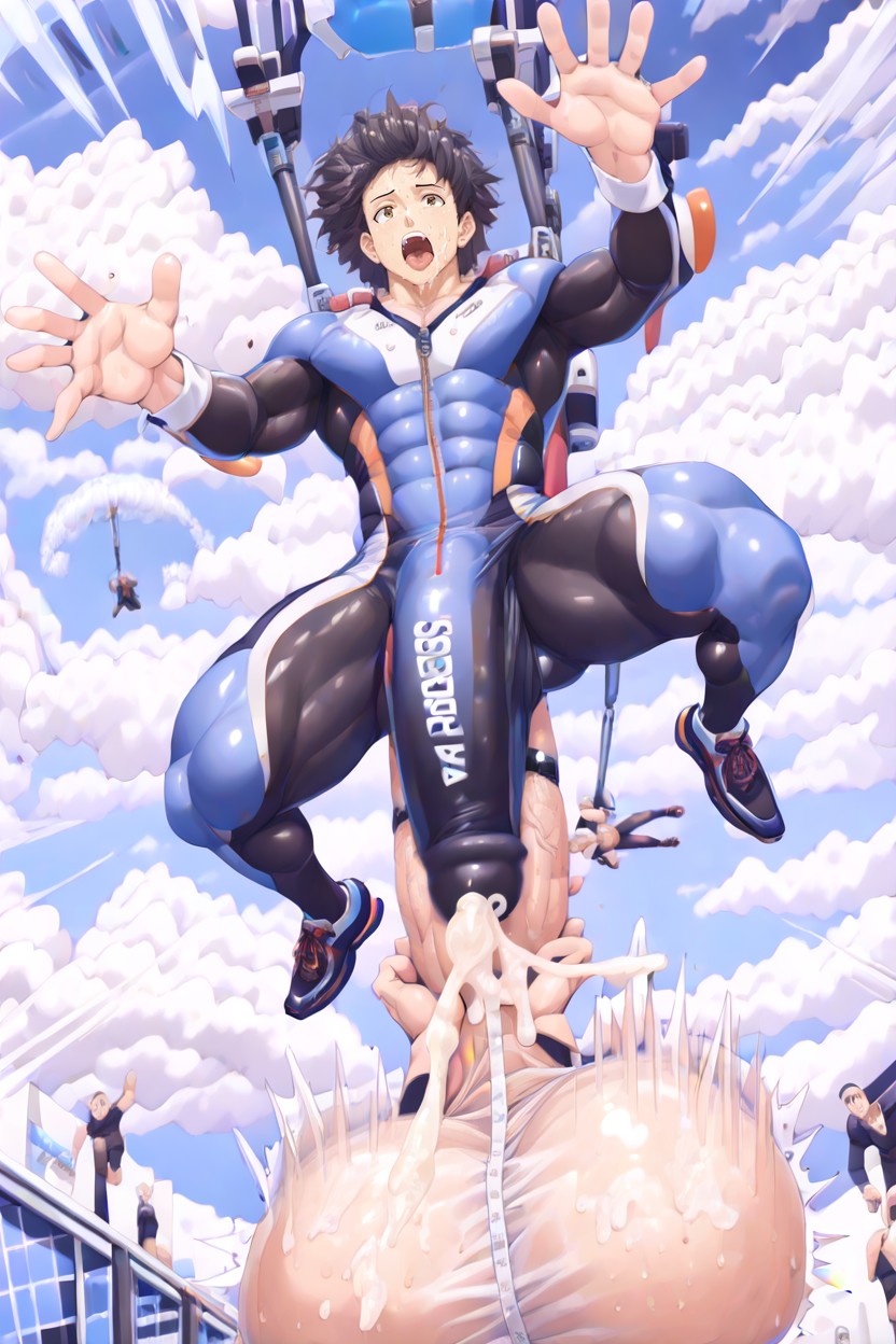 Precum Stain, Orgasm Face, Skintight Basejumping Suit AI同性戀黃片