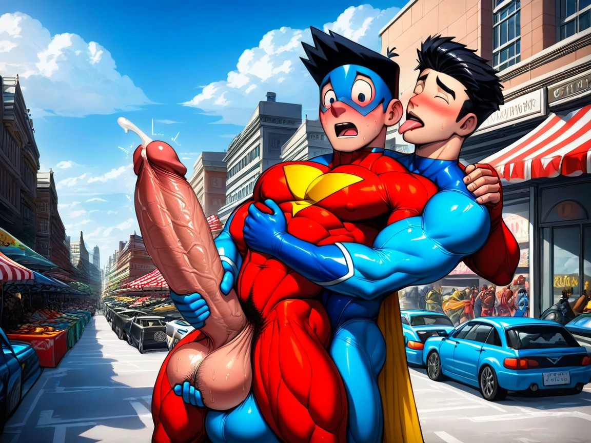Cum On Face And Chest, Themepark, Face Pressed Against Dick Or Balls Or Bulge ゲイAIポルノ