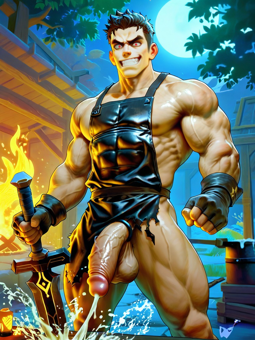 Cutesexyrobutts, High-contrast Cel-shading To Define Muscle Grooves, Oversized Pecs Porno gay IA