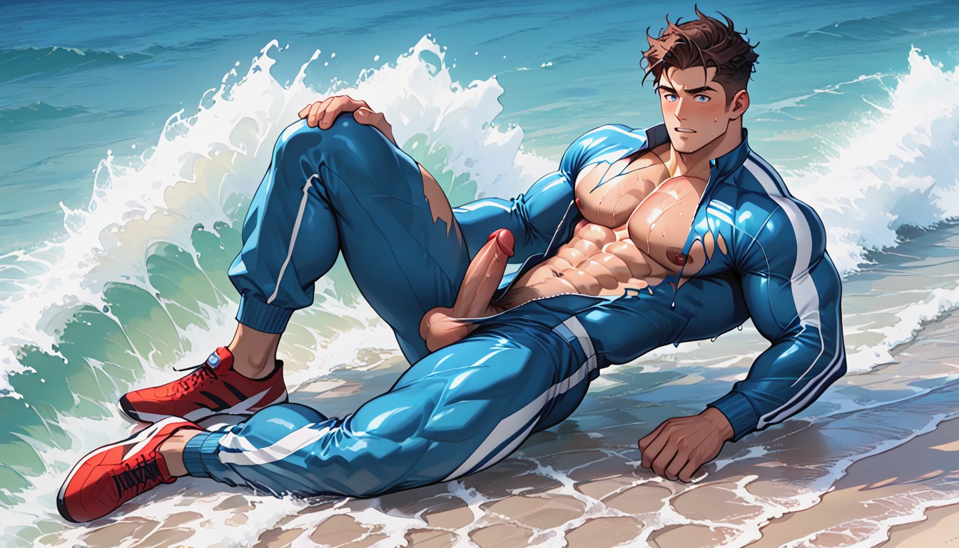 Rounded Ass, 超大肌肉, Wet Suit Have A White Line On The Side AI同性戀黃片