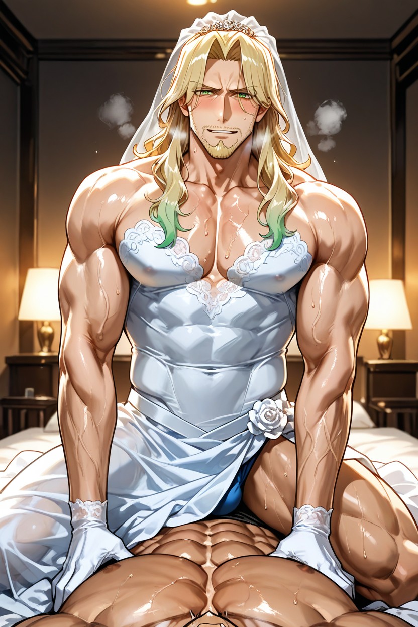 Masculine Physique, Veil, Large Bed AI同性戀黃片