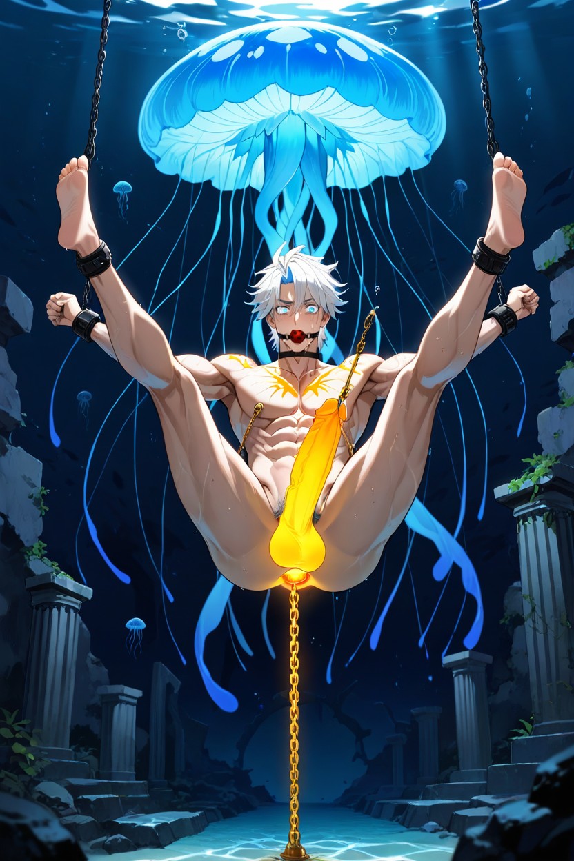 Low Angle Underwater Phainon From Honkai Star Rail, Urethral Rod Inside Cock ,, 25+ ゲイAIポルノ