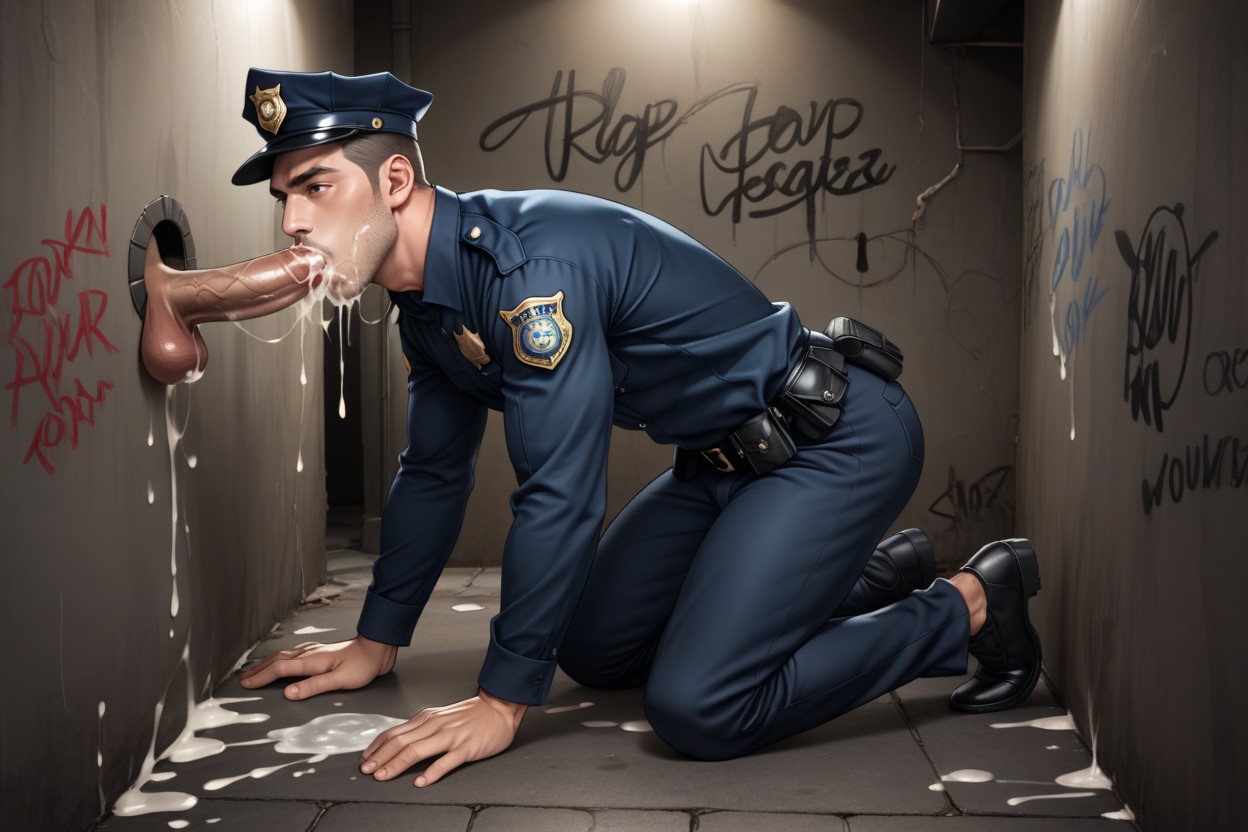 Pants Unbuttoned, Muscular White Man, Extreme High Resolution AI Gay Porn