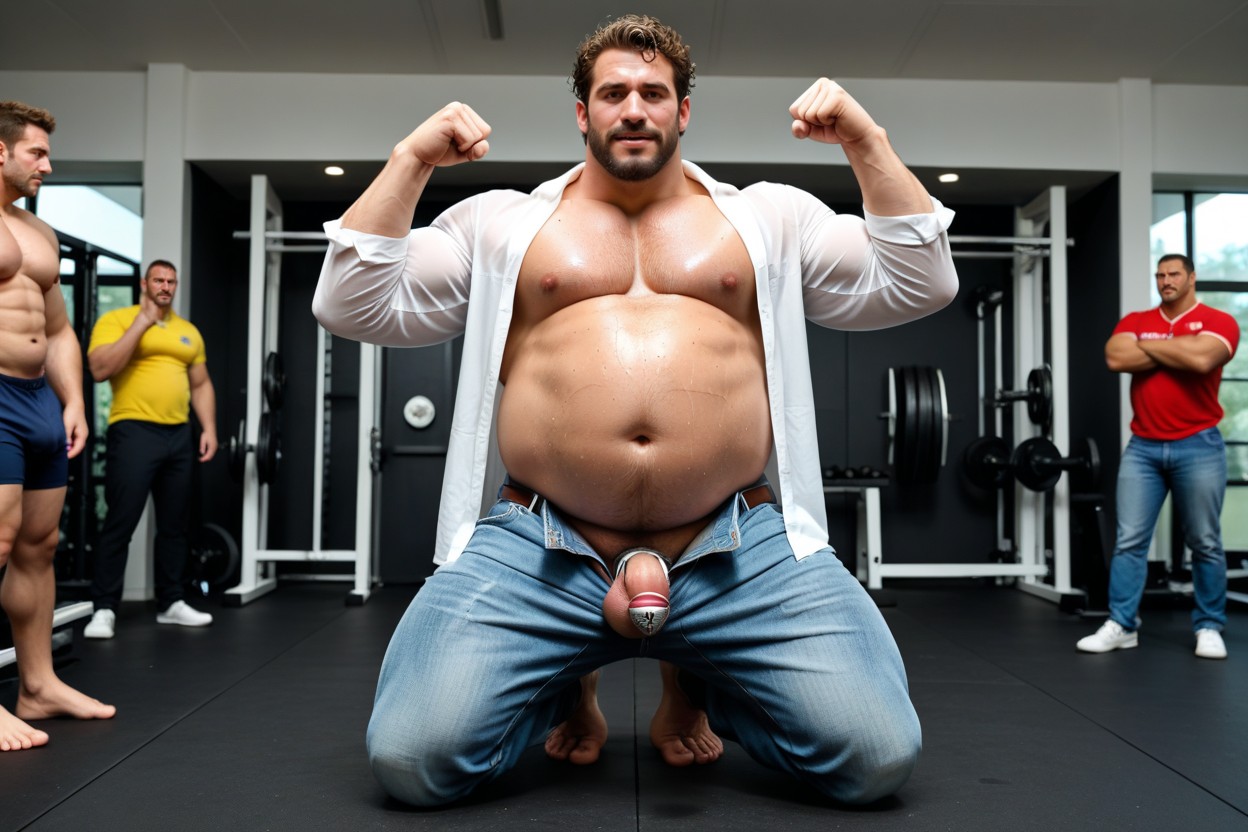 Open Jeans, 半身照, Huge Pecs AI同性戀黃片