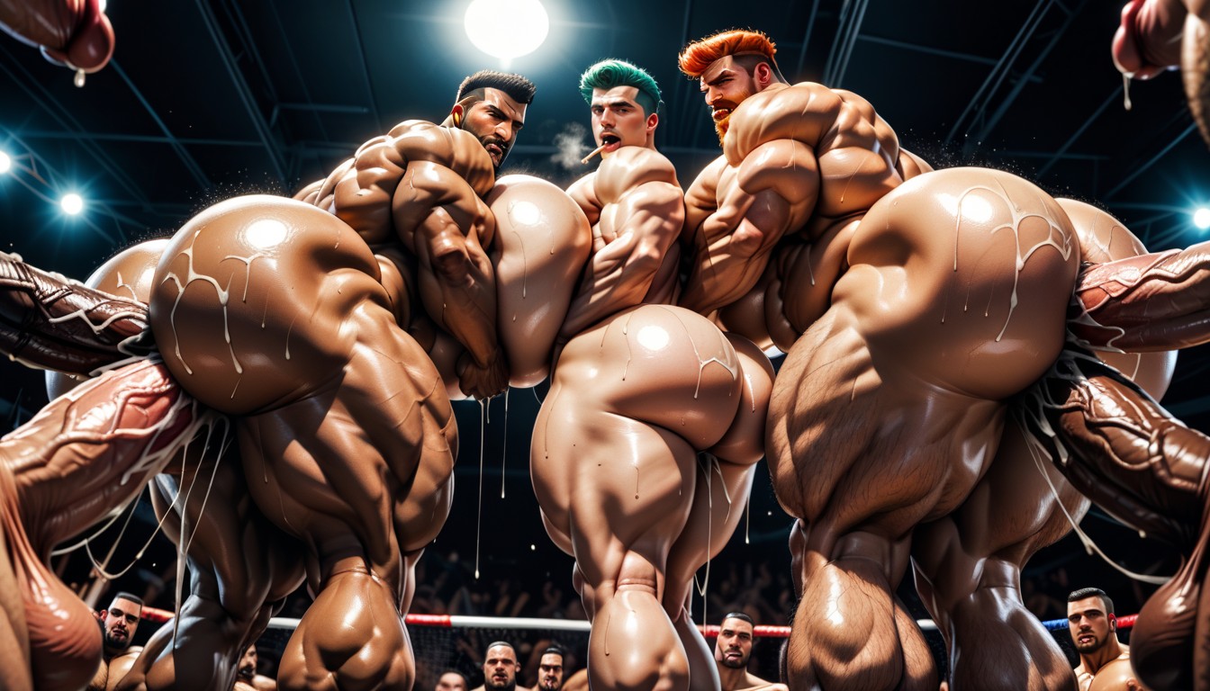 Thick, Hyper Massive Ass, Oiled Skin AI Gay Porn