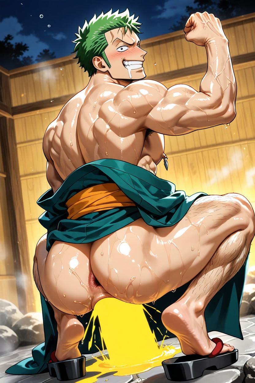 From One Piece, 後視圖, Squatting With M-legs,look Back Over Shoulder AI同性戀黃片