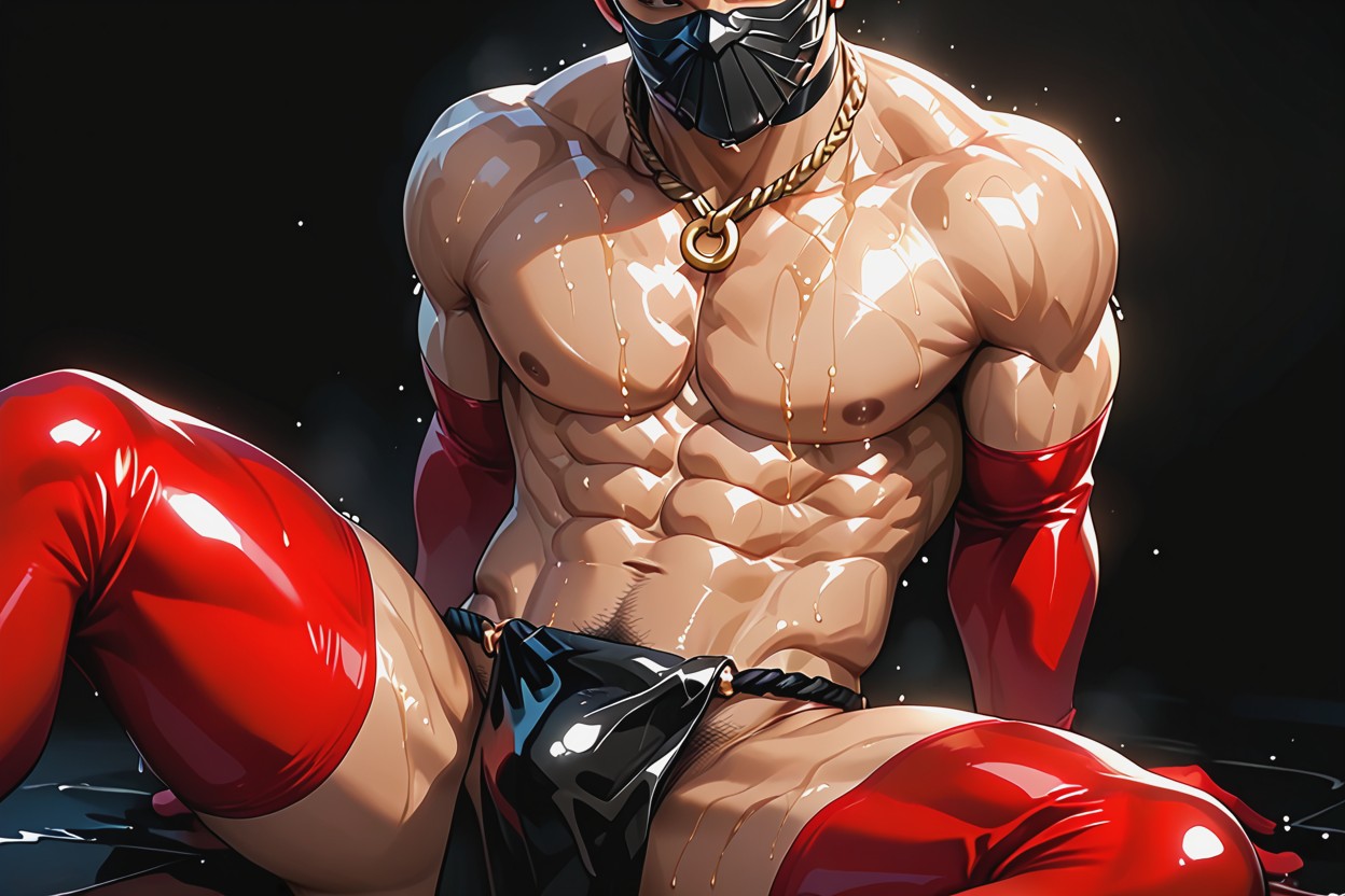 Abs, Black Mask, Necklace AI同性戀黃片