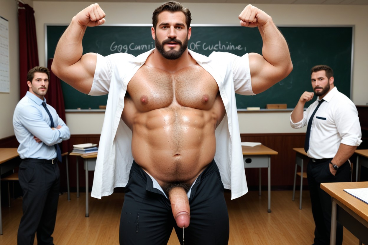 Wet, Extremely Hairy, Indoor AI Gay Porn