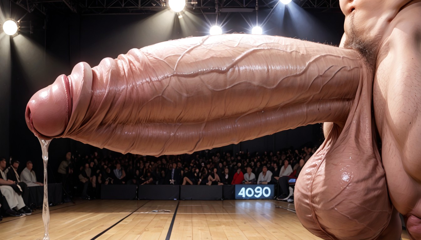 Detailed Subject, Cock Hangs To The Floor, Thick Glans AI Gay Porn