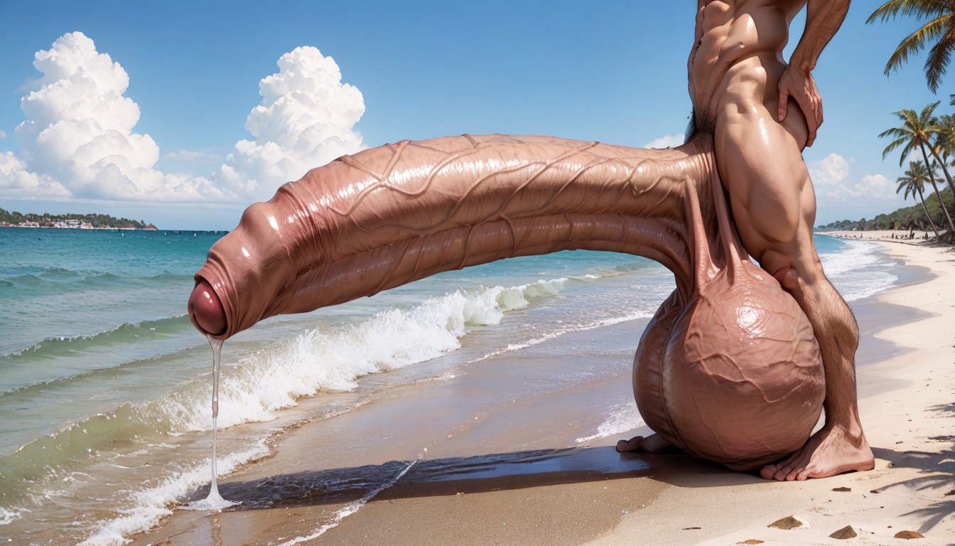 Enormous Cock Head, Photorealism, Naked Porno gay IA