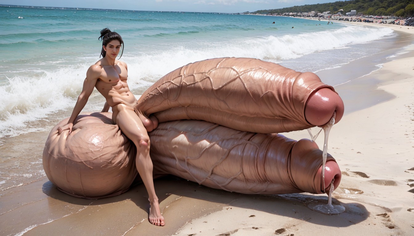 Photo Real, Girthy Penis, Foreskin Hangs To The Floor AI Gay Porn