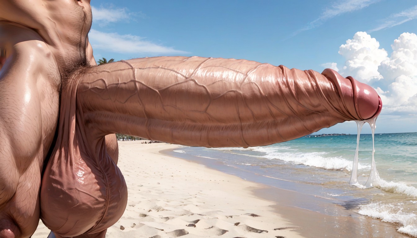 Long Flaccid Cock, Award Winning Photo, Flaccid AI Gay Porn