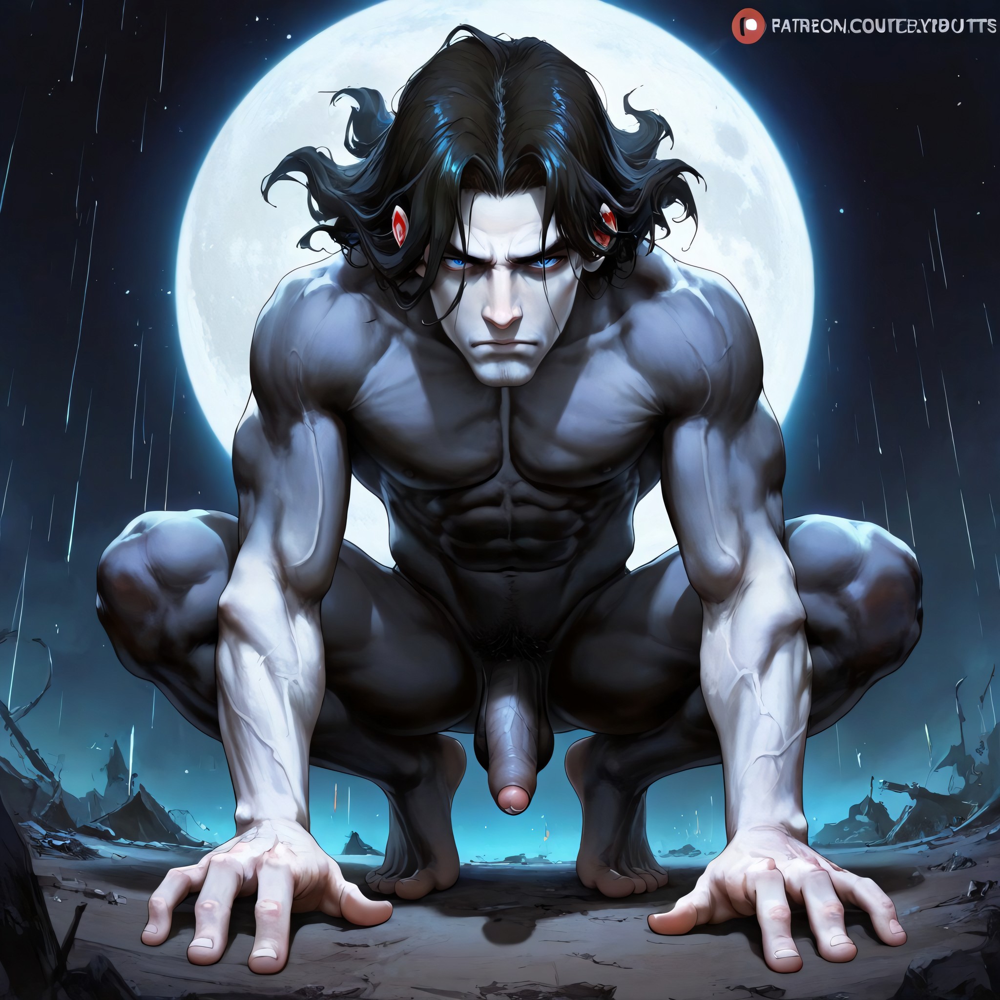 Handsome, Nuit, Black Hair Porno IA Gay