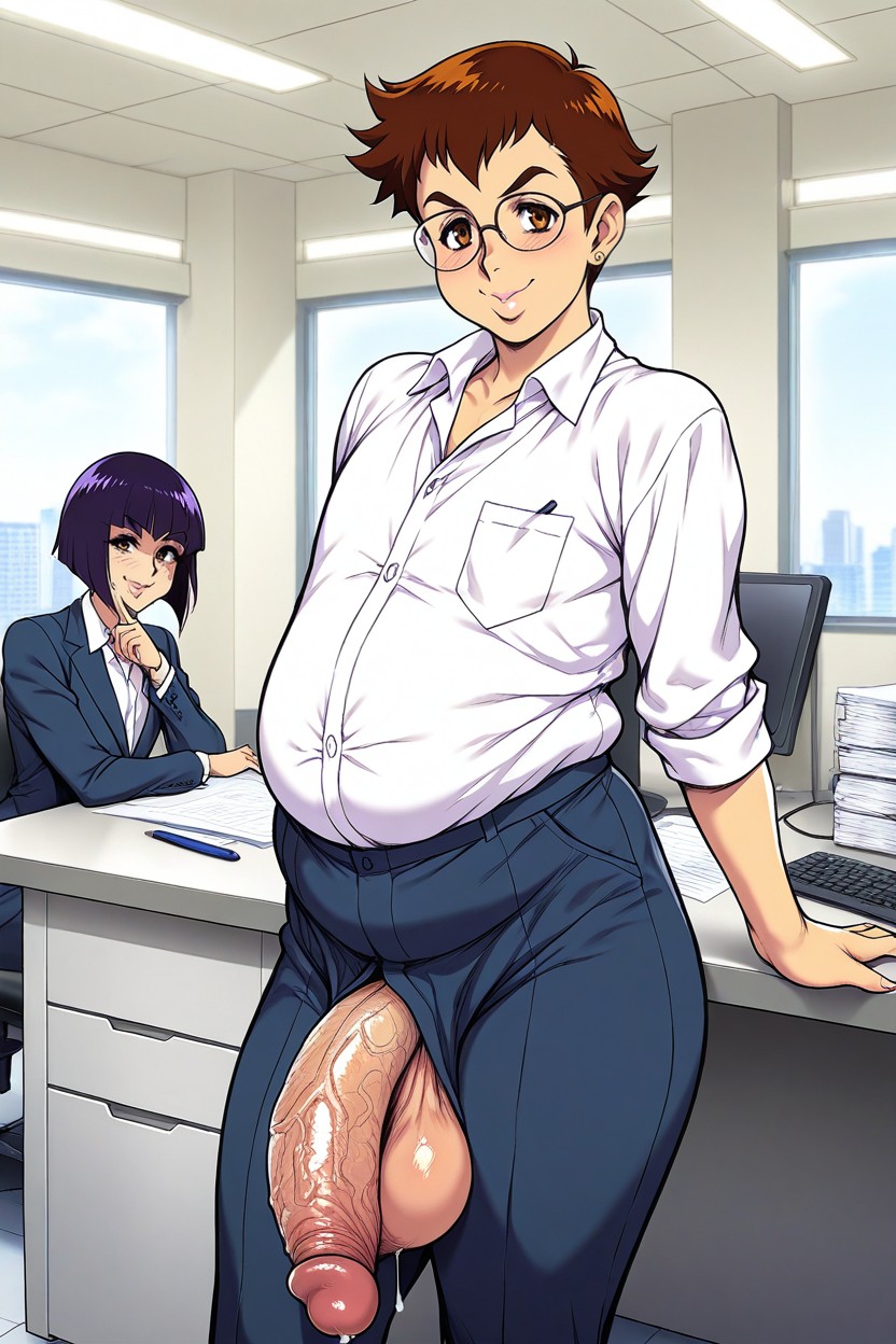 Naked, 18+, Office AI Gay Porn