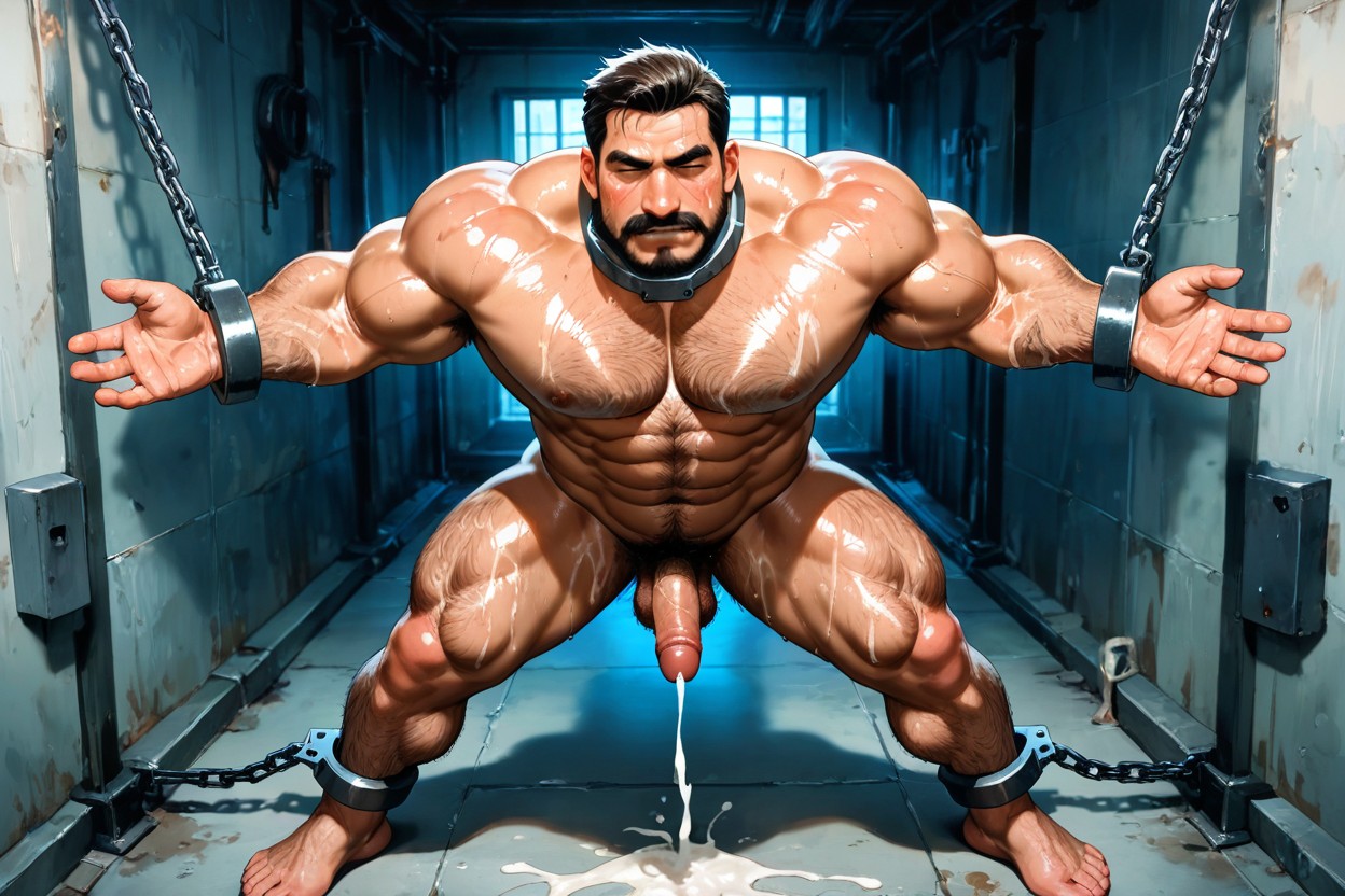 Beard, Short Length, Chains AI Gay Porn