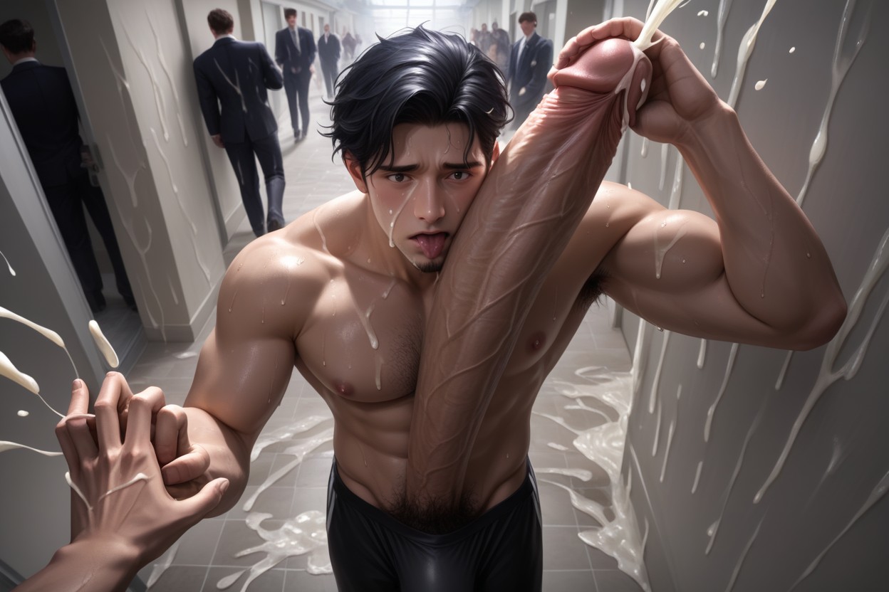 Realism, Accidental Cumshot In Face, Licking Cock AI Gay Porn