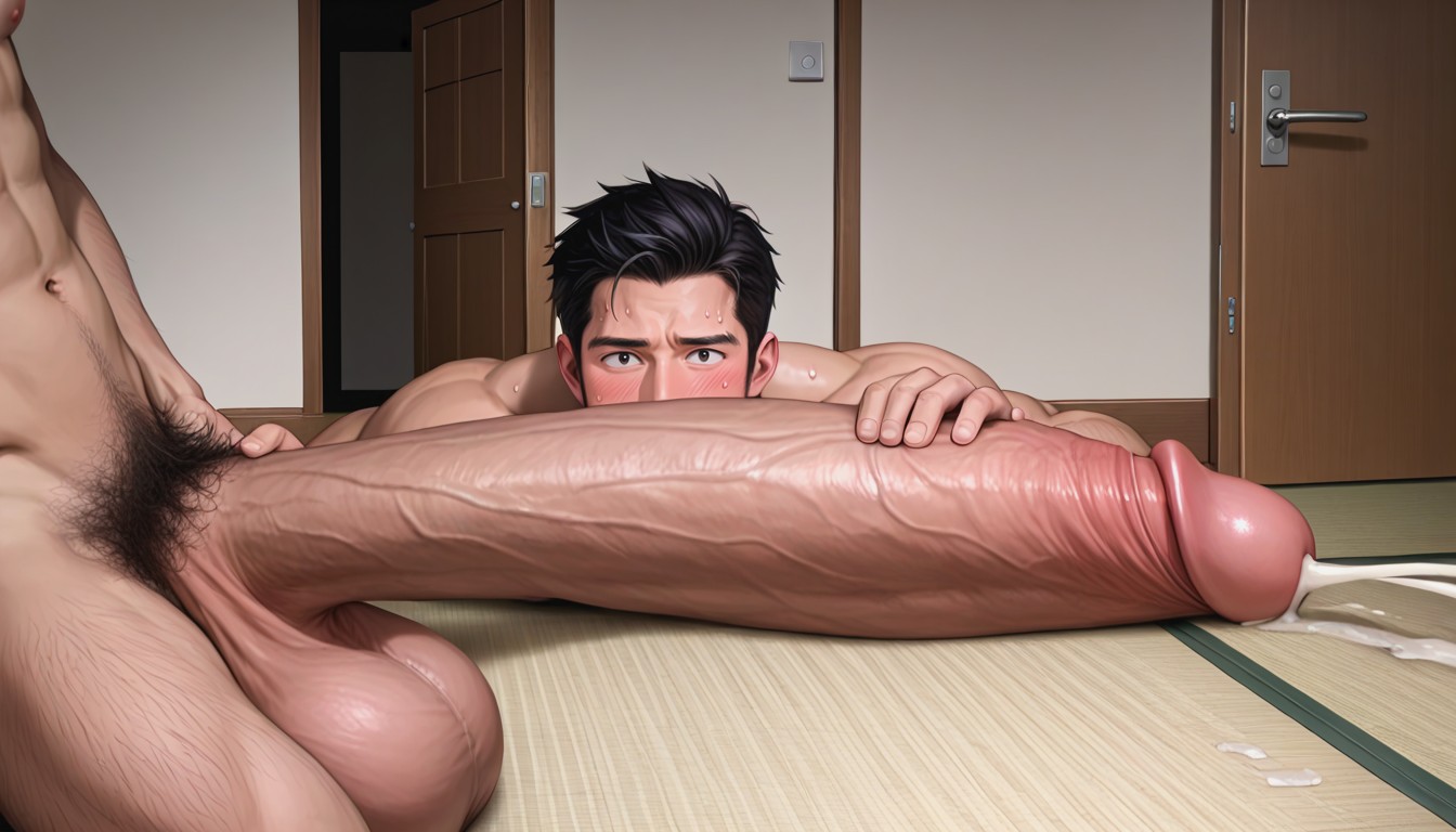 Cock Bigger Than Body, Walked In On Them, Men AI Gay Porn