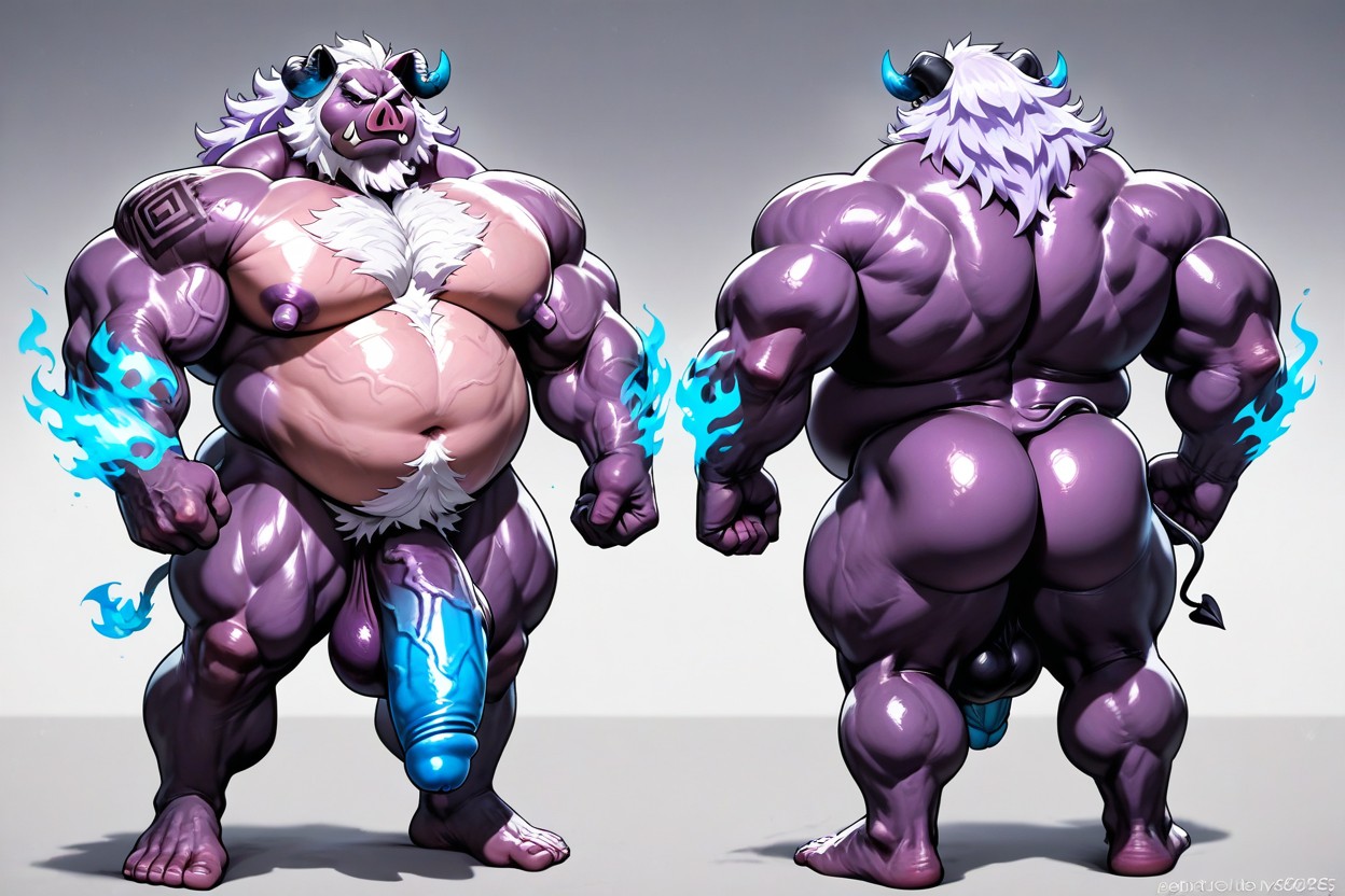 Full Body, Blue Tongue, Piggy AI Gay Porn